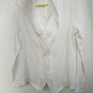 White Full Sleev Shirt Top