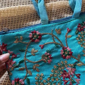 SALE - Embroidered Handbag