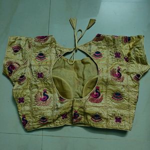 Gold And Pink Padded Blouse