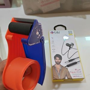 Tape Cutter With Free Tap And Perfume Earphone Fre