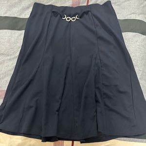 Navy Blue Knee Length Skirt