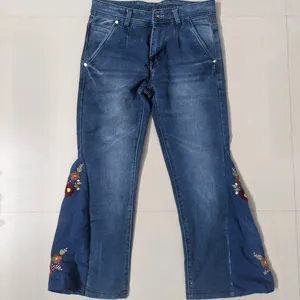 Upcycled Hand Embroidered Denim Pants