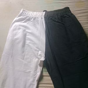 Black And White Puffed Pant