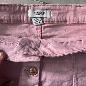 Pink Scirlt With Buttons In Front