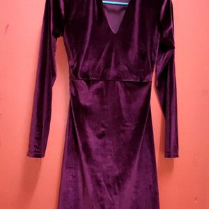 Festive Sale Tokyo talkies Burgundy Velvet Dress