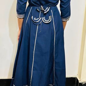 Ethnic Blue Long Frock