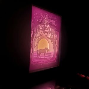 unicorn light box art work ✨️