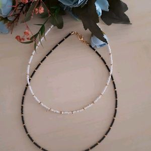 Black And White Necklace 🌷