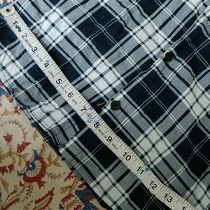 Blue And White Checks Design Full Sleeves Shirt