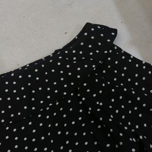 Style Quotient Black Polka Dot Top