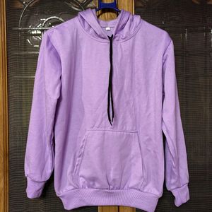 Lavender Fleece Hoodie (Size : S)