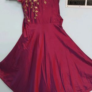 DOUBLE SHADE SILK GOWN