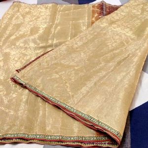 Shining Thread Work Saree