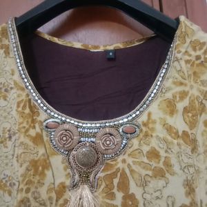 A Line Kurti With Leggings