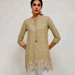 Embroidered Sage Green Tunic