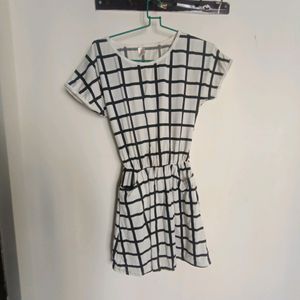 White Checkered Dress