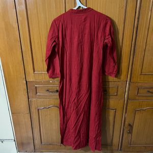 Deep Rust Orange Kurta | Sabhyata | Size S