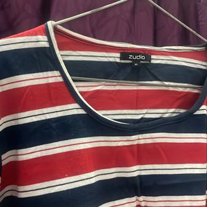 Stripes Red blue T Shirt