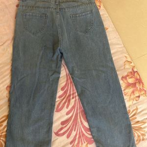 Blue Wide Leg Jeans