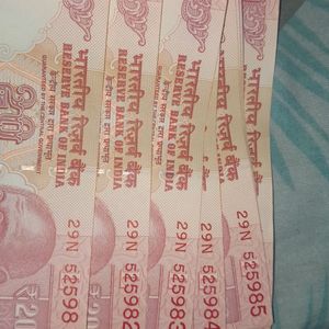 20 Rs Note Serial Wise 10 Notes