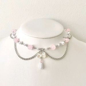 🎀 Handmade Bow Necklace Y2k Pinterest Coquette