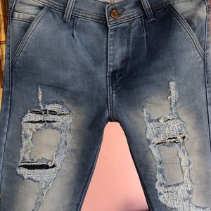 Faded Denim Jeans For Men                        S