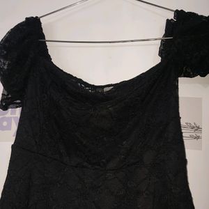 H&M Off Shoulder Black Dress