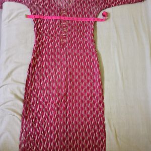 Pink Pure Cotton Kurti