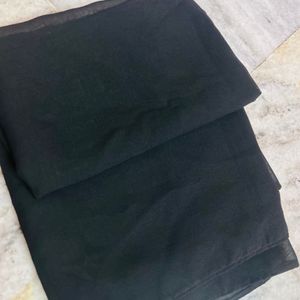 Pakistani Green Abaya With Black Georget Stole