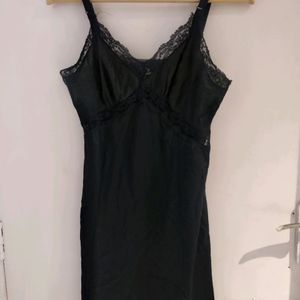 Beautiful Black Satin Slip