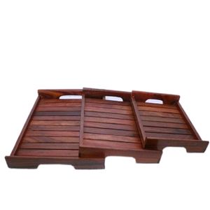 SHEESHAM TRAY SET OF 3 PIECE