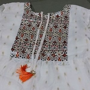 White Ethnic Frock