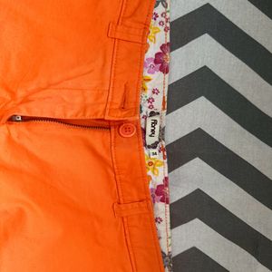 Rarely worn 34 Size Bright orange Shorts