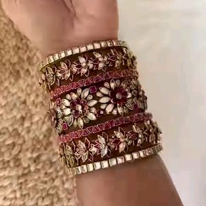 Grand Wedding Kundan Bangles