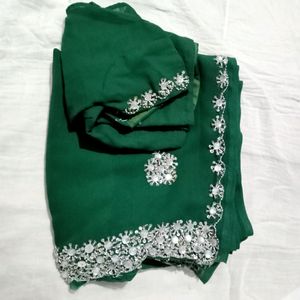 New Saree With Blouse