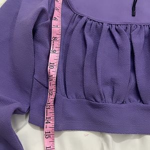 Lavender Ruched Crop Top