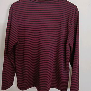 Red Black Striped T Shirt