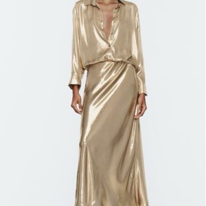 Zara Metallic Skirt