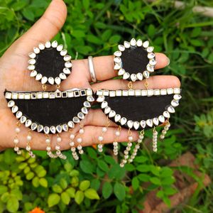 Black Fabric Earrings
