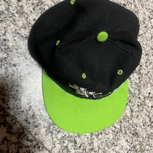 Neon Green And Black Cap
