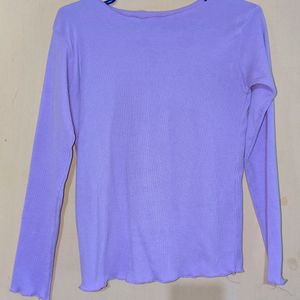 Lavender Ribbed Trendy Top