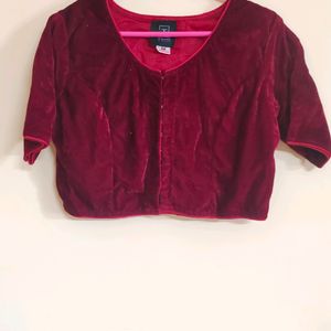 Velvet Red Blouse