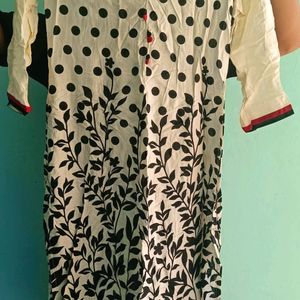 Black And White Kurti (Straight).