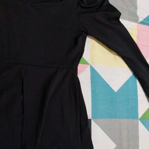 Black Chiffon Casual Wear Top