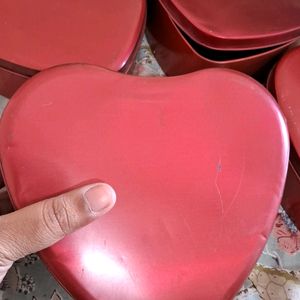 Tin Box Heart Shape