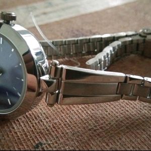 Titan Ocen Blue Dial & Silver Chain Womens Watch