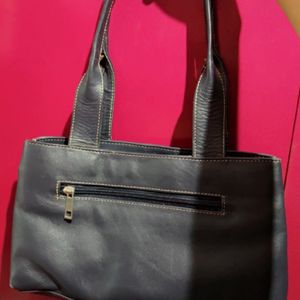 Black PU Leather Handbag, For Casual Purpose
