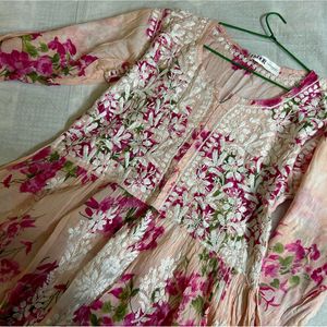 EKDOR Chikankari Anarkali Kurti