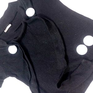 Black Top With White Buttons