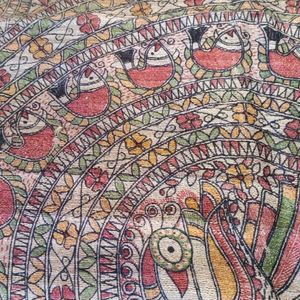 Gheecha Tussar Hand Painted Madhubani Saree